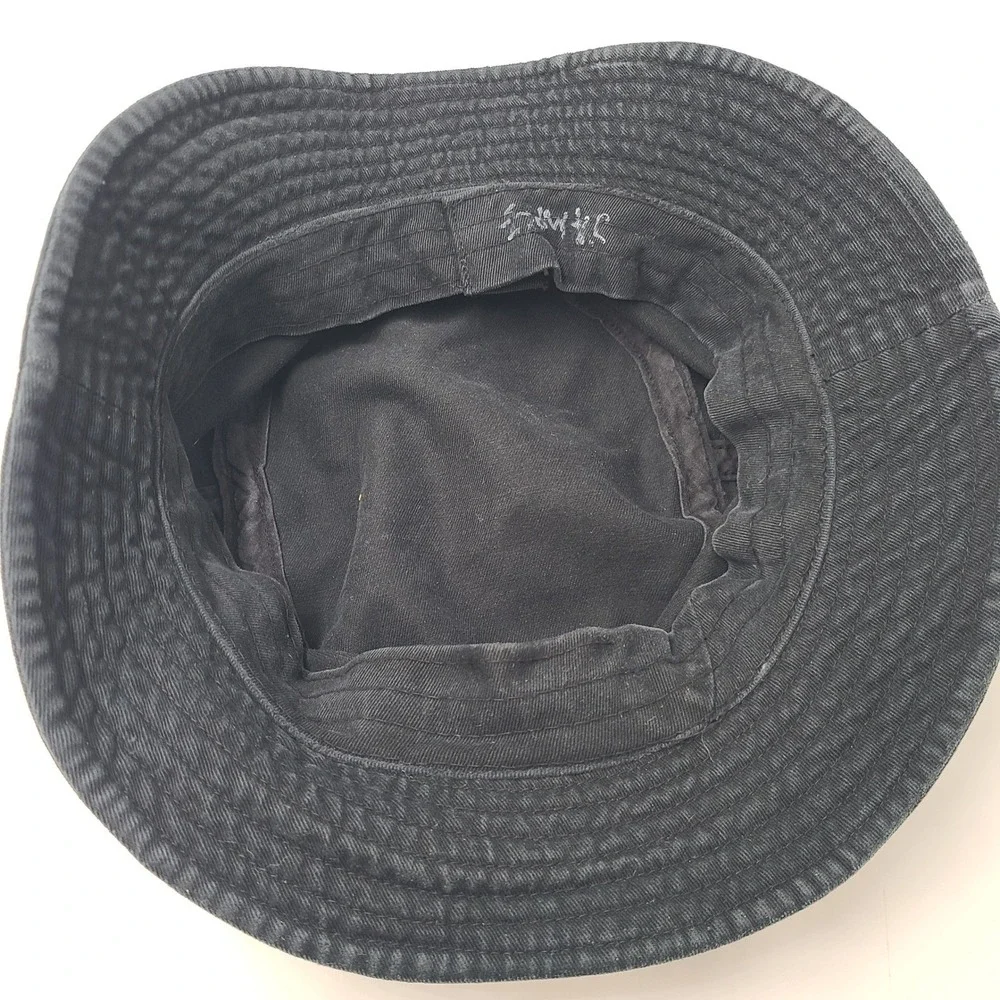 Vintage New Jersey Nets Hat Size L Bucket Hat‎ Black NBA Basketball Sample Men